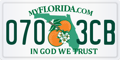 FL license plate 0703CB