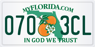 FL license plate 0703CL