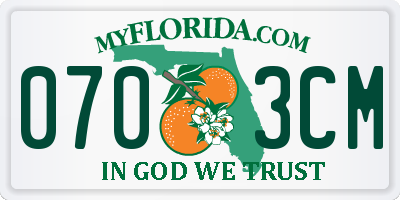 FL license plate 0703CM