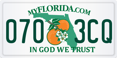 FL license plate 0703CQ