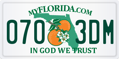FL license plate 0703DM