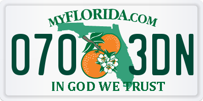 FL license plate 0703DN