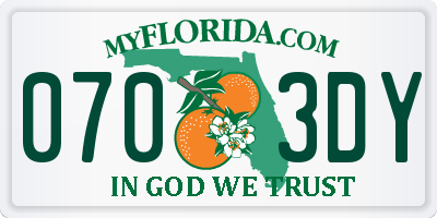 FL license plate 0703DY