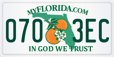 FL license plate 0703EC