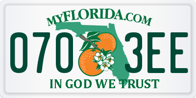 FL license plate 0703EE