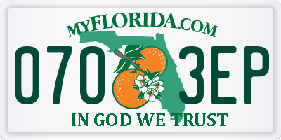 FL license plate 0703EP