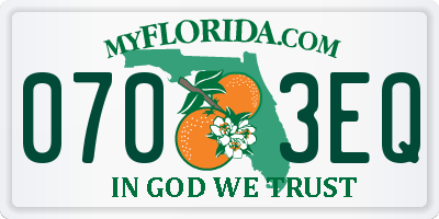 FL license plate 0703EQ
