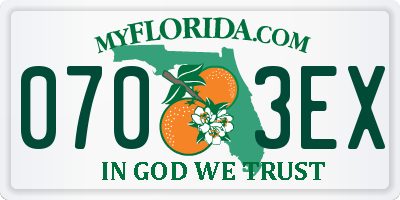 FL license plate 0703EX