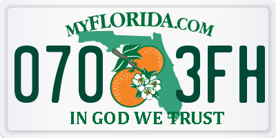 FL license plate 0703FH