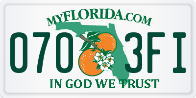 FL license plate 0703FI