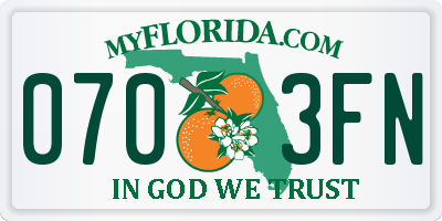 FL license plate 0703FN