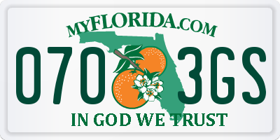 FL license plate 0703GS