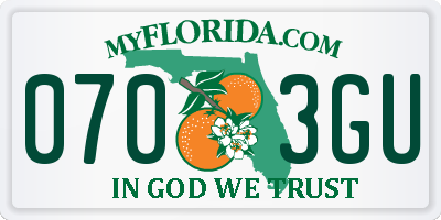 FL license plate 0703GU