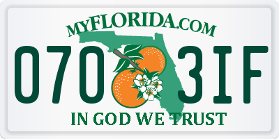 FL license plate 0703IF