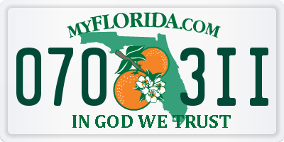 FL license plate 0703II