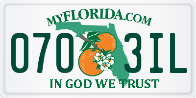 FL license plate 0703IL