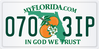 FL license plate 0703IP