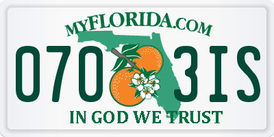 FL license plate 0703IS