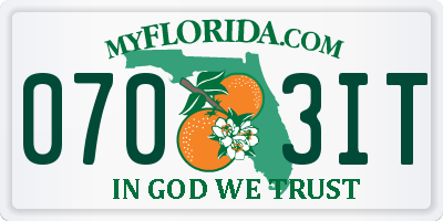 FL license plate 0703IT