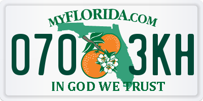 FL license plate 0703KH