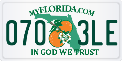 FL license plate 0703LE