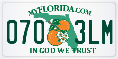 FL license plate 0703LM