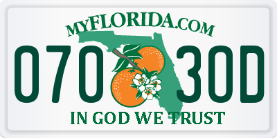 FL license plate 0703OD
