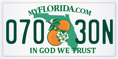 FL license plate 0703ON
