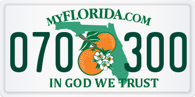 FL license plate 0703OO