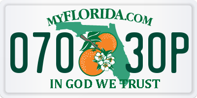 FL license plate 0703OP