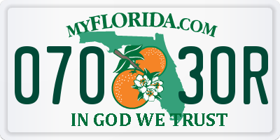 FL license plate 0703OR