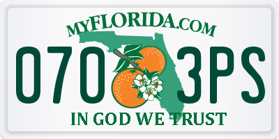 FL license plate 0703PS
