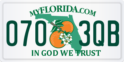 FL license plate 0703QB