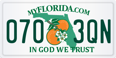 FL license plate 0703QN