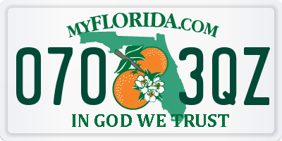 FL license plate 0703QZ