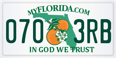 FL license plate 0703RB
