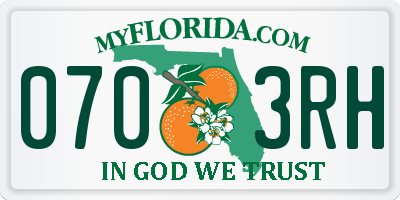 FL license plate 0703RH