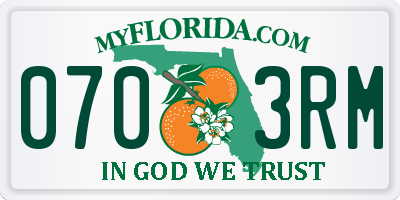 FL license plate 0703RM