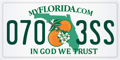 FL license plate 0703SS