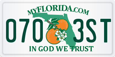 FL license plate 0703ST