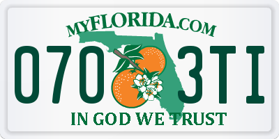FL license plate 0703TI