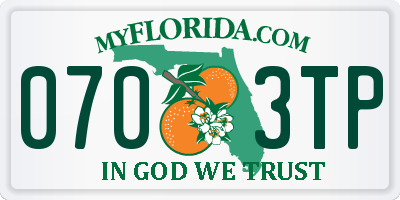 FL license plate 0703TP