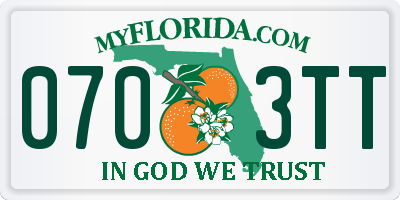 FL license plate 0703TT