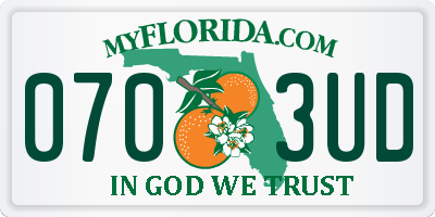 FL license plate 0703UD