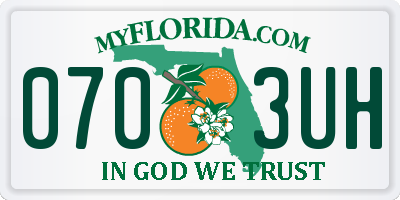 FL license plate 0703UH