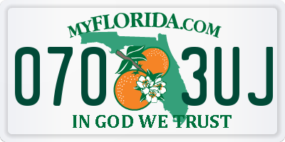 FL license plate 0703UJ