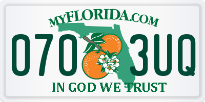 FL license plate 0703UQ