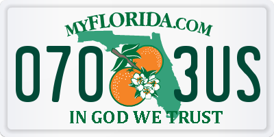 FL license plate 0703US