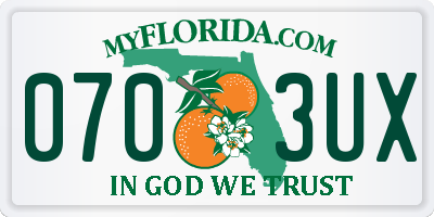 FL license plate 0703UX