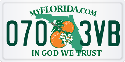 FL license plate 0703VB